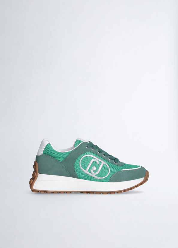 Liu Jo Sneakers in suede e brighty mesh Offerta Anniversario