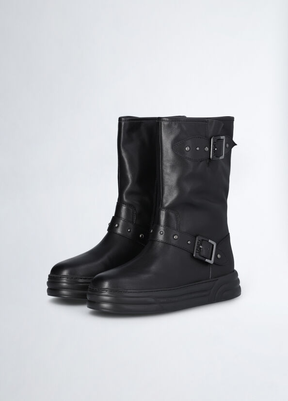 Liu Jo Biker boots in pelle Offerta migliore