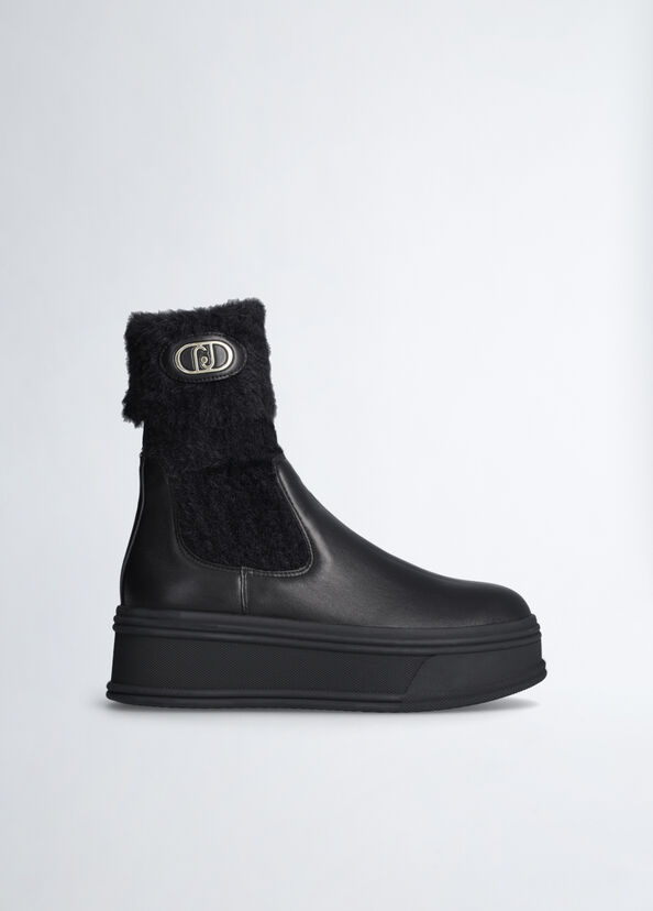 Liu Jo Stivaletti neri con calzino warm Latest fashion