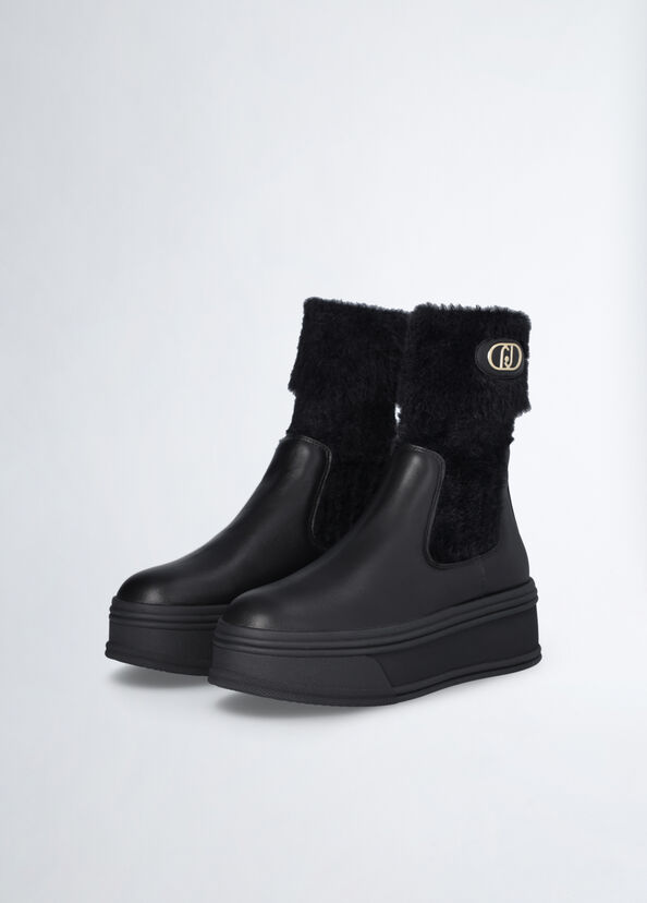 Liu Jo Stivaletti neri con calzino warm Latest fashion