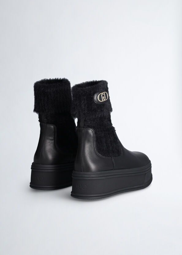 Liu Jo Stivaletti neri con calzino warm Latest fashion