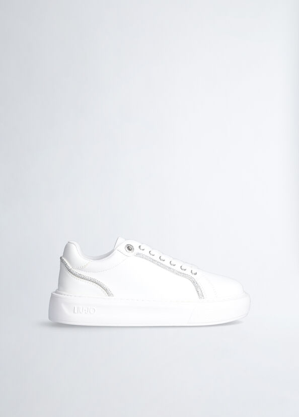 Liu Jo Sneakers bianche con profili strass Offerte esclusive