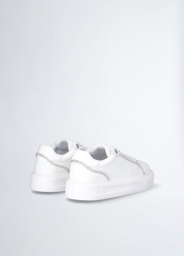 Liu Jo Sneakers bianche con profili strass Offerte esclusive