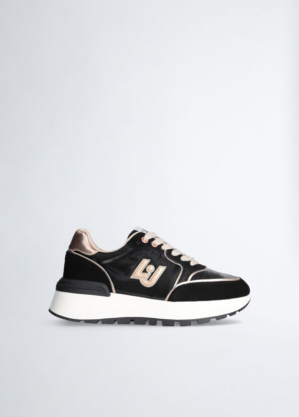 Liu Jo Sneakers platform in suede e shiny nylon Nuovi prodotti