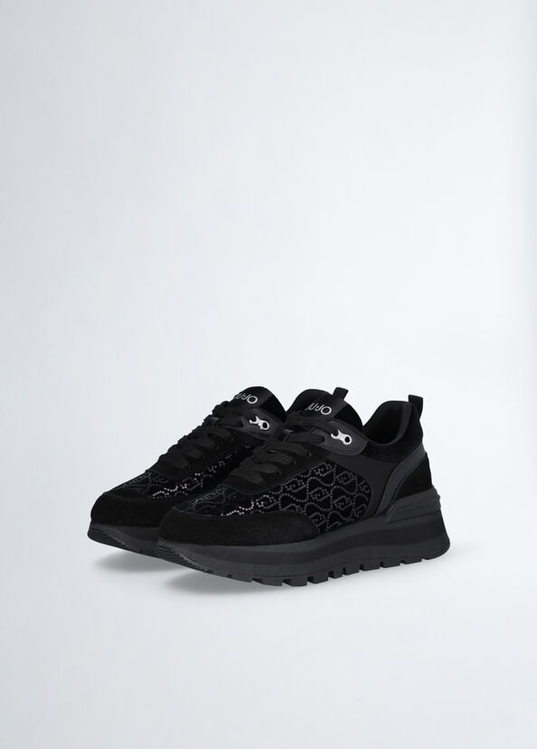 Liu Jo Sneakers platform con micro paillettes Sconti VIP