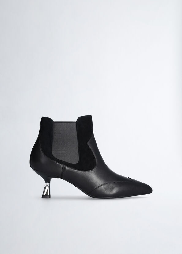 Liu Jo Stivaletti neri in pelle Promozione