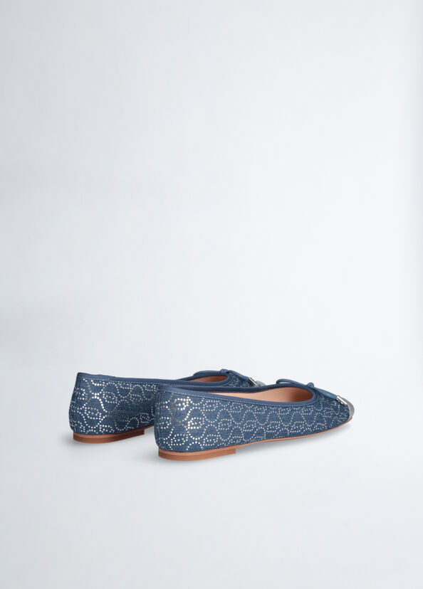 Liu Jo Ballerine in denim con paillettes Fino Al -60%