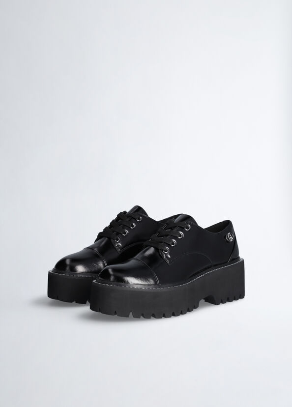 Liu Jo Scarpe platform nere in vernice Shopping Online