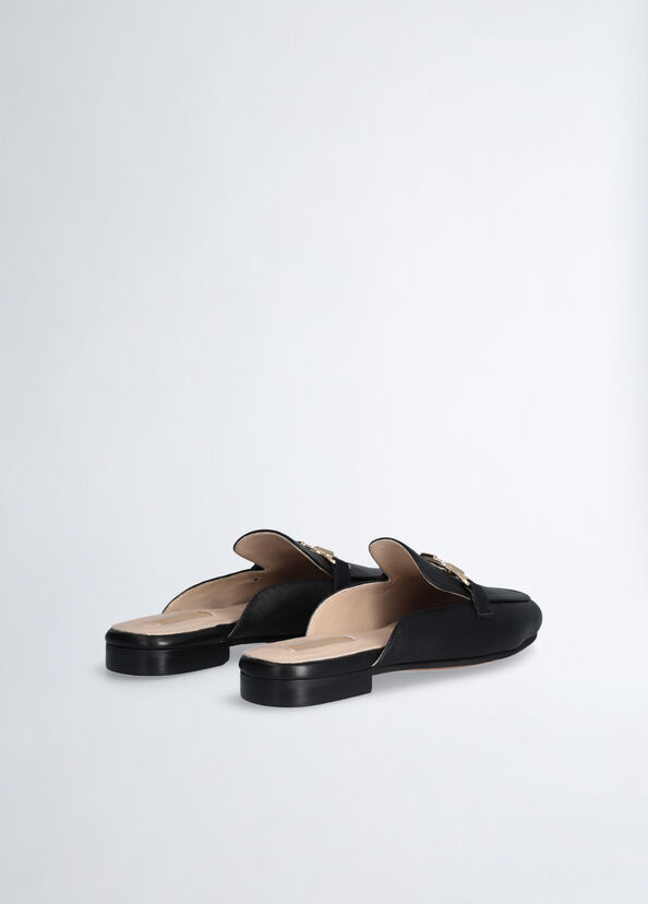 Liu Jo Slippers in pelle con logo Outlet