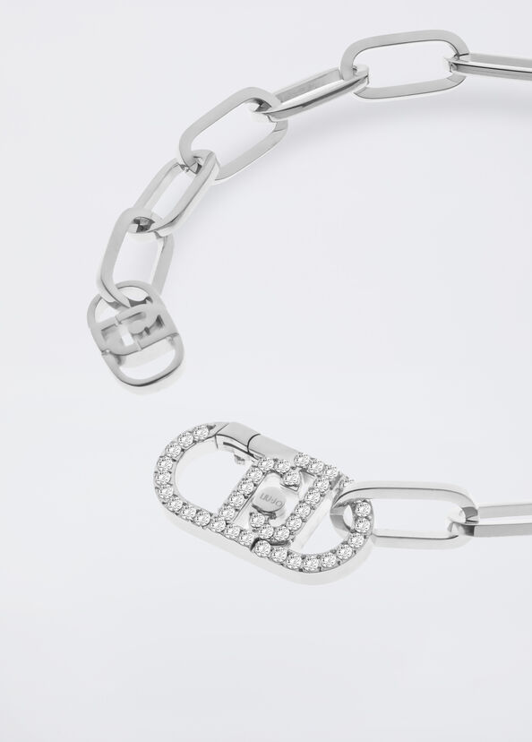 Liu Jo Bracciale monogram con brill Vendita Calda