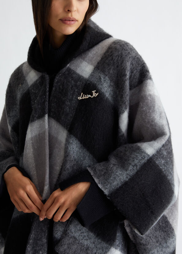 Liu Jo Poncho jacquard con cappuccio Fino al 55% di sconto