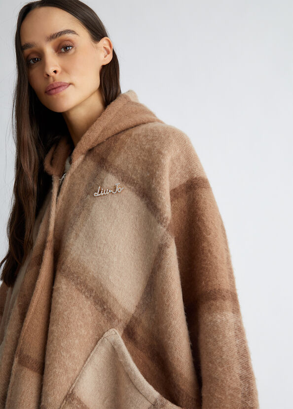 Liu Jo Poncho jacquard con cappuccio Enormi sconti