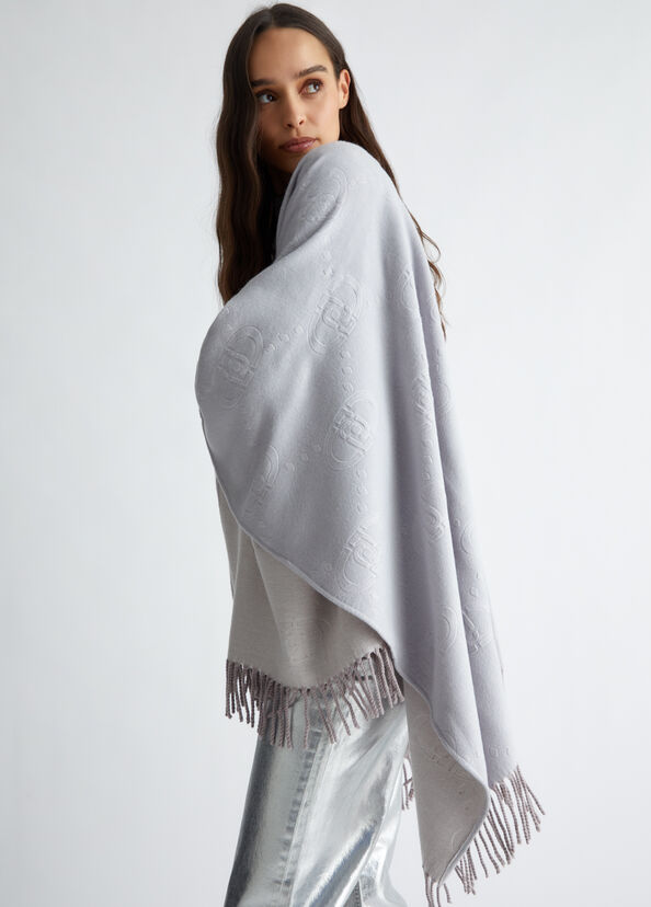 Liu Jo Poncho con logo 50% di sconto con spedizione gratuita
