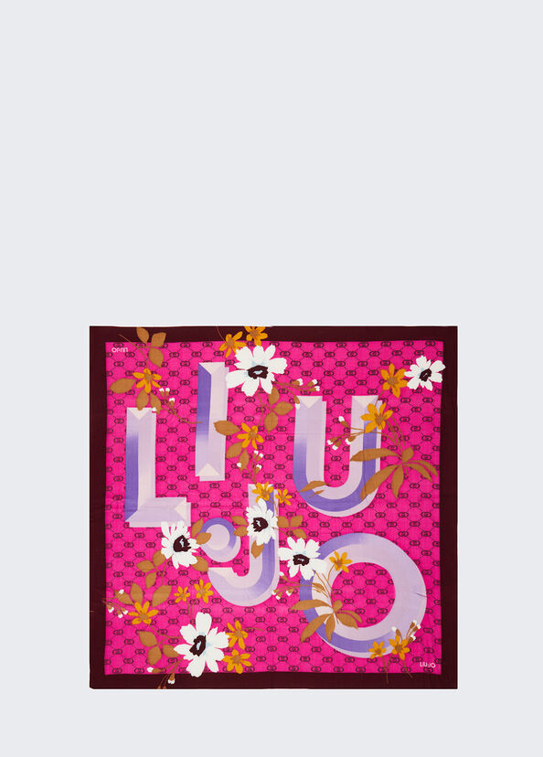 Liu Jo Foulard floreale con logo Qualità