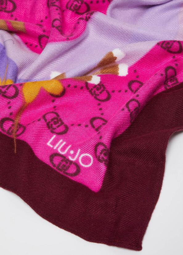 Liu Jo Foulard floreale con logo Qualità