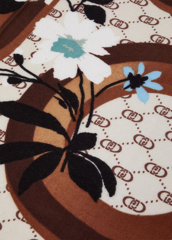Liu Jo Foulard floreale con logo Spedizione Gratuita