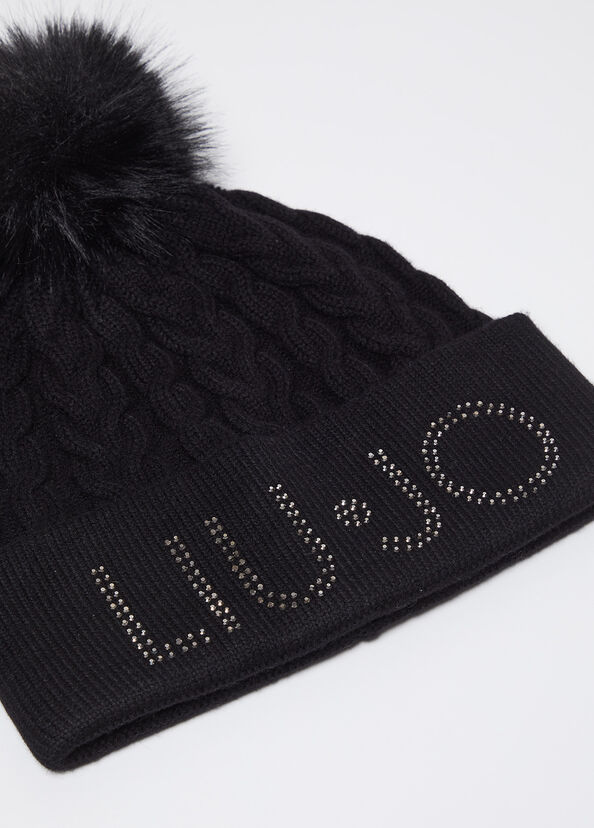 Liu Jo Berretto in maglia con pon pon Economico