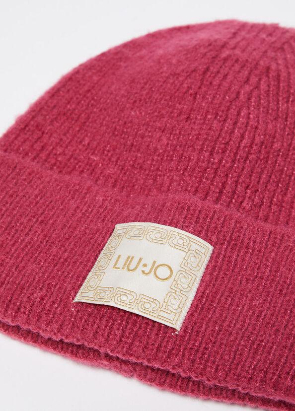 Liu Jo Berretto in maglia con patch Saldi