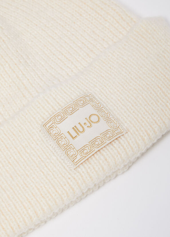 Liu Jo Berretto in maglia con patch Offerte