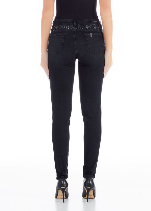 Liu Jo Jeans nero skinny con strass Soddisfazione Garantita