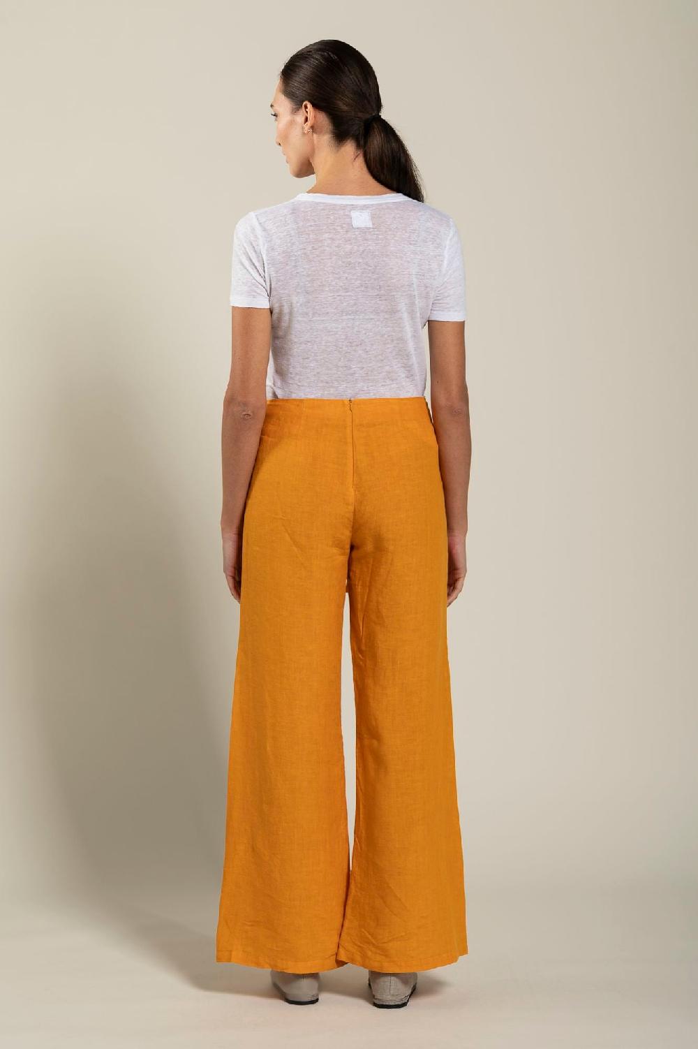 ﻿120% Lino Long Wrap Pant With Drawstring Italia