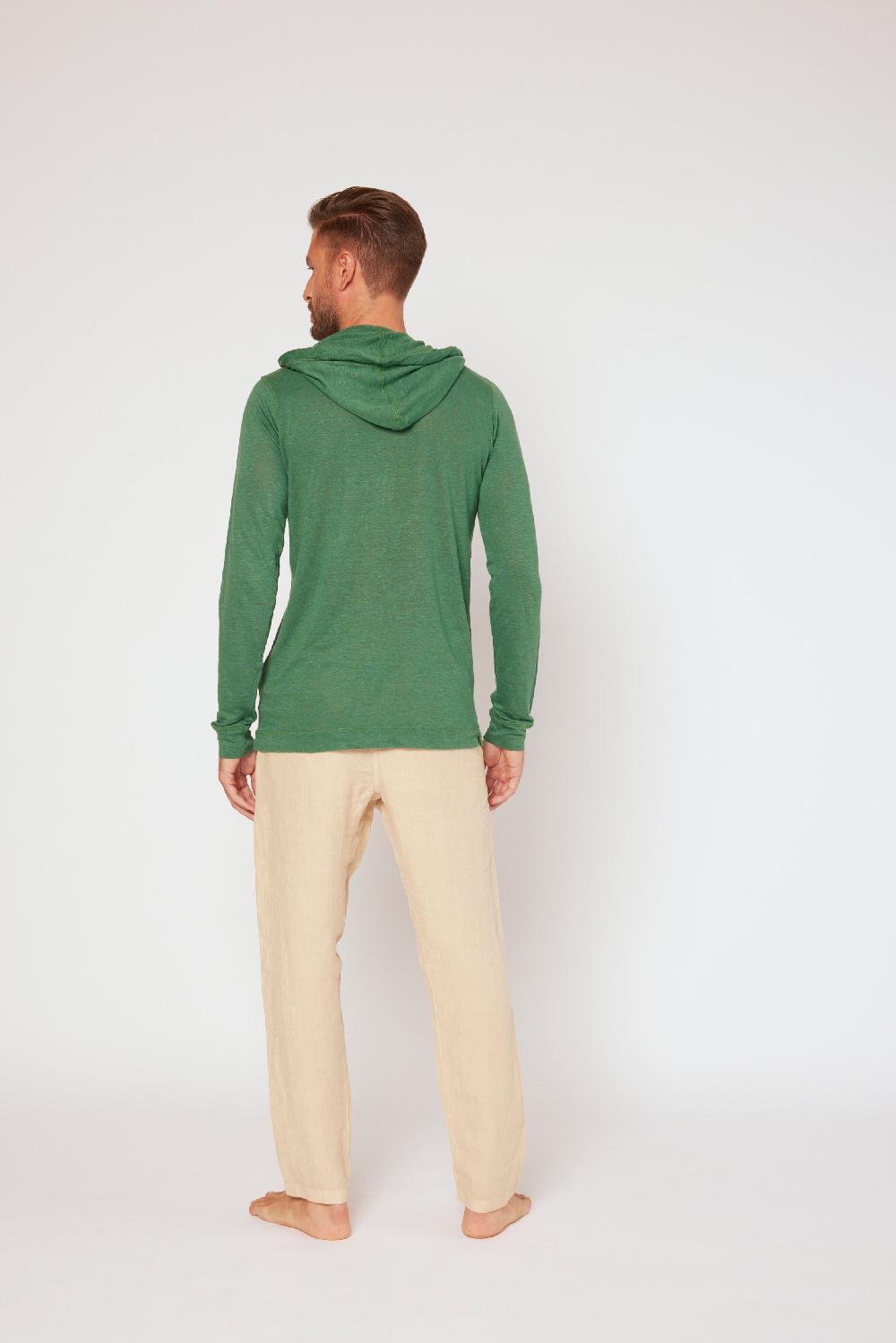 120% Lino Long Sleeve Hoodie Promozione