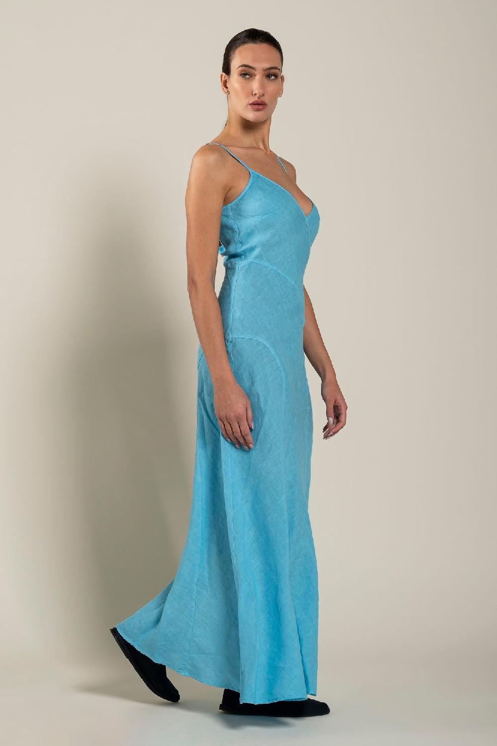 120% Lino Maxi Dress Offerta