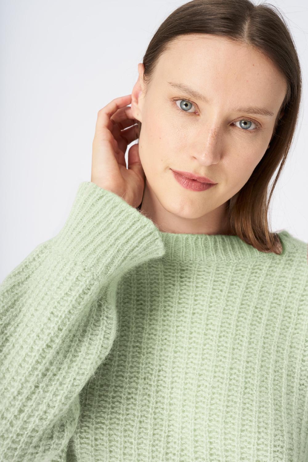 120% Lino Ribbed Cashmere Blend Sweater Promozione