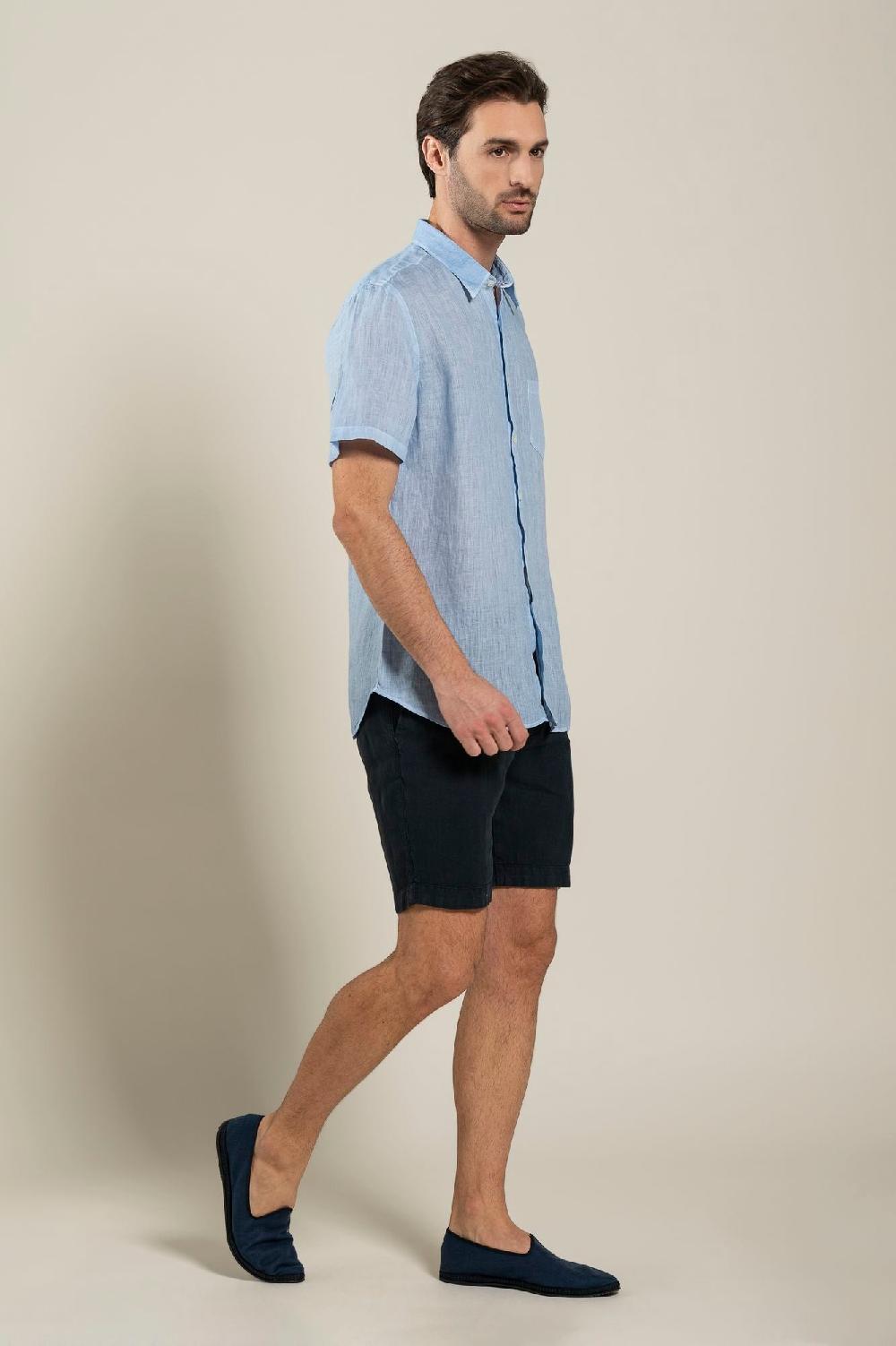 120% Lino Short Sleeve Regular Fit Man Shirt Prezzo Ridotto