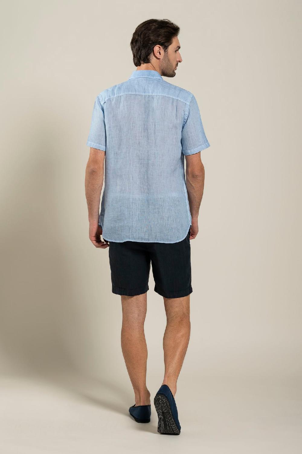 120% Lino Short Sleeve Regular Fit Man Shirt Prezzo Ridotto