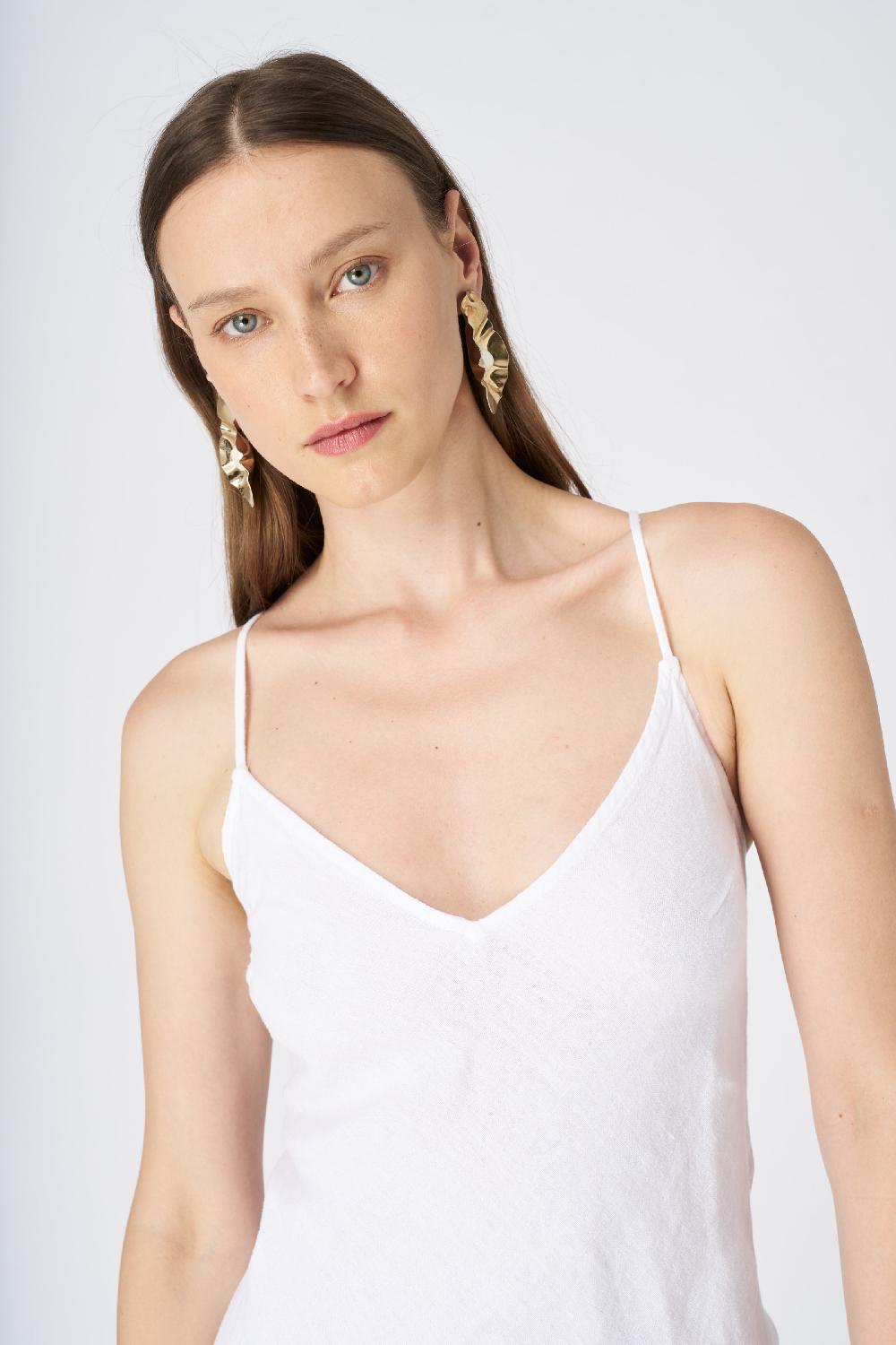 120% Lino Slip Dress In Vendita