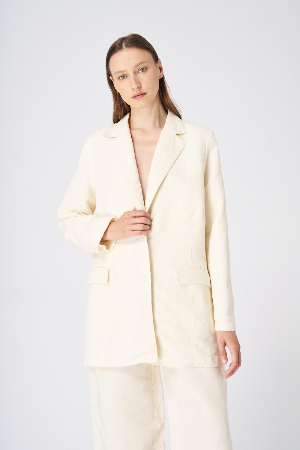 120% Lino Tailored Linen Blazer Saldi