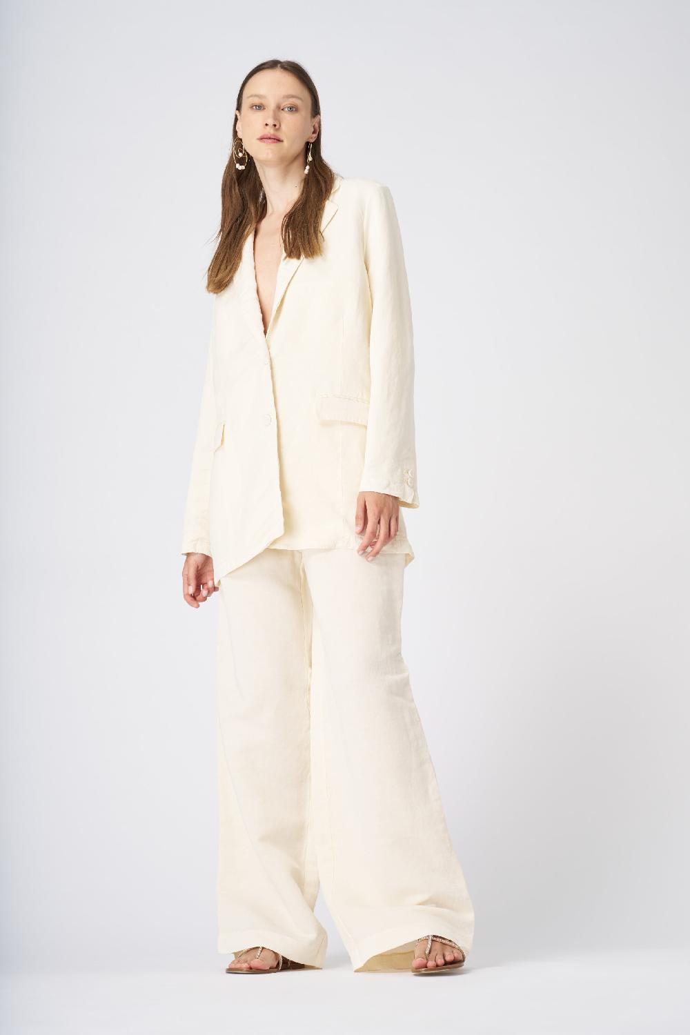 120% Lino Tailored Linen Blazer Saldi