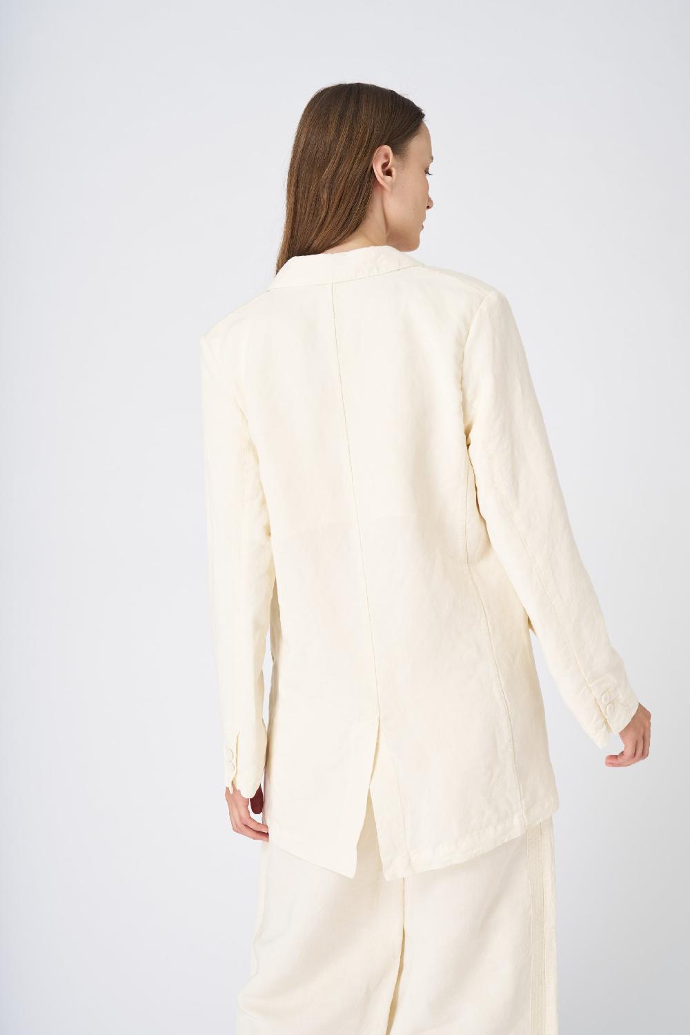 120% Lino Tailored Linen Blazer Saldi