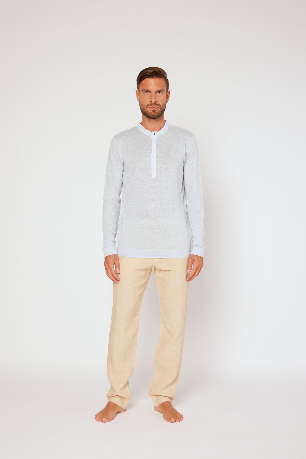 120% Lino Long Sleeve T-Shirt Fino al 55% di sconto