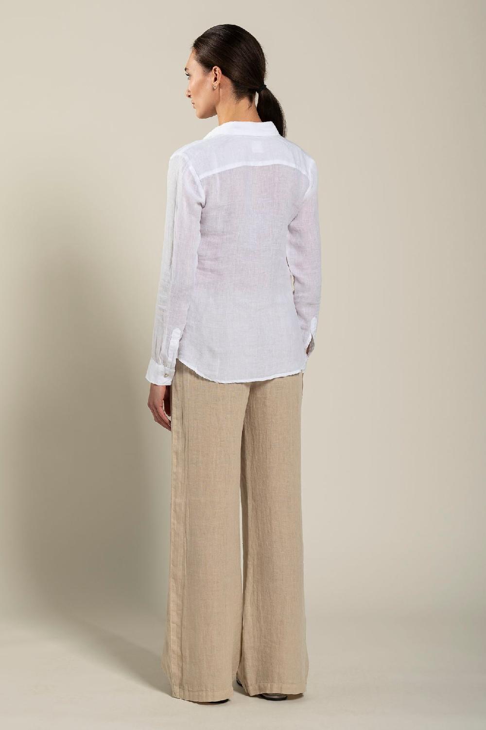 120% Lino Long Sleeve Regular Fit Woman Shirt Novità