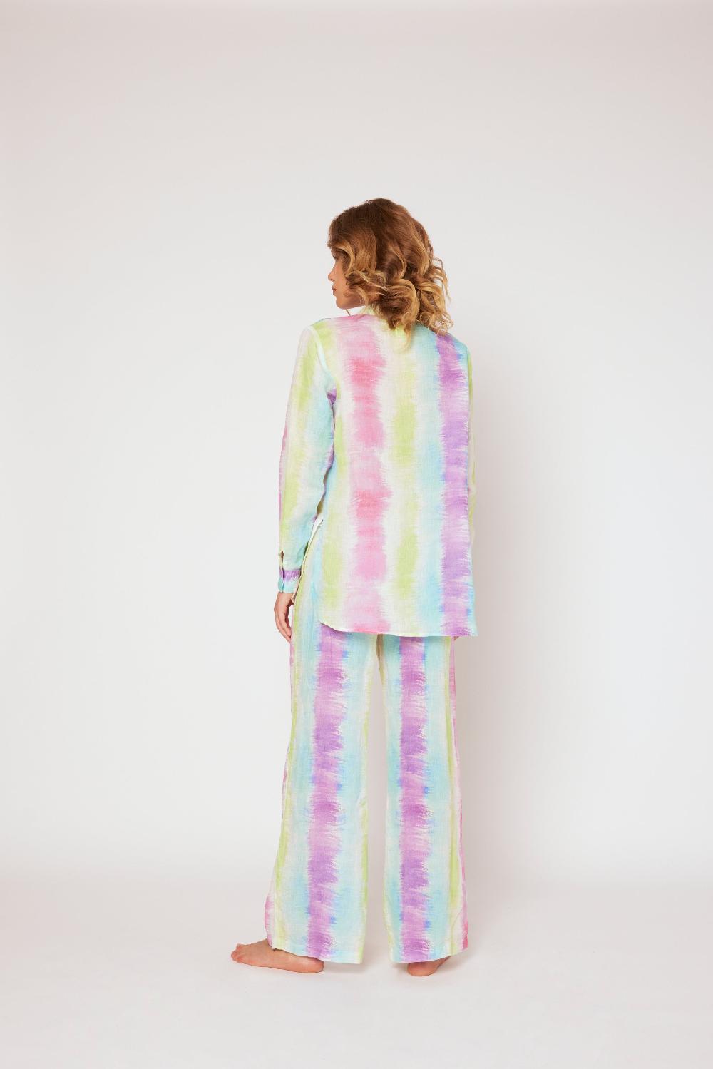120% Lino Tie Dye Pants Vendite Flash