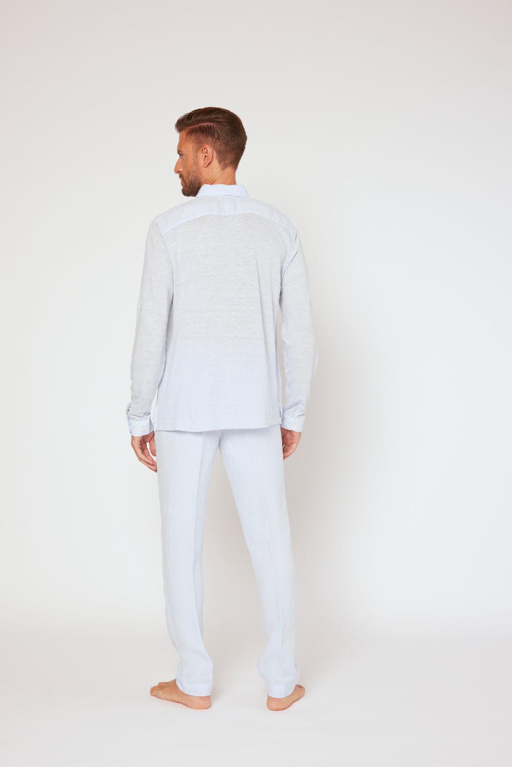 120% Lino Long Sleeve Shirt In Saldo
