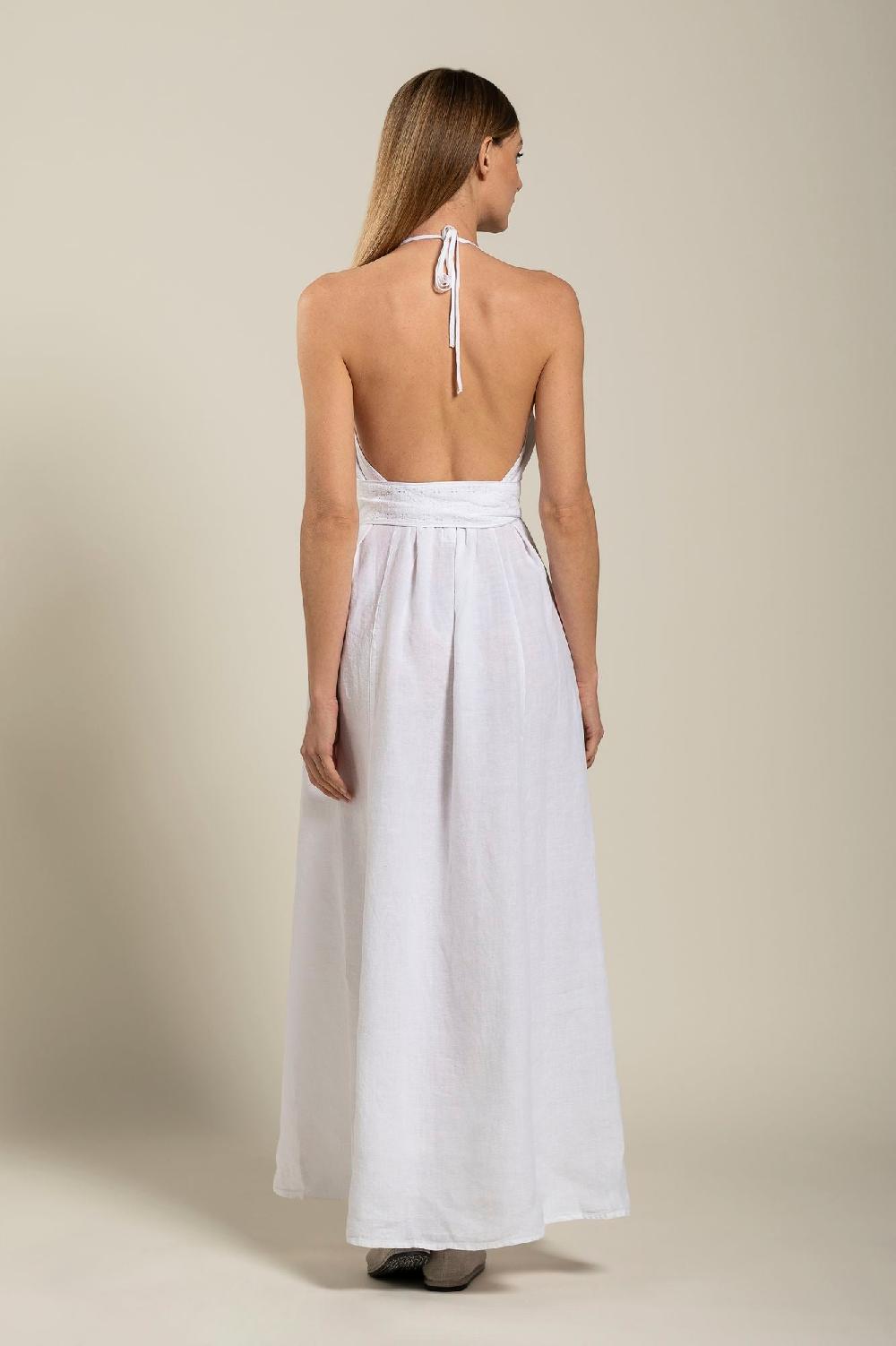 120% Lino Dress With Belt Italia