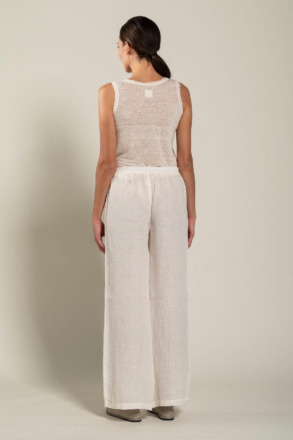 120% Lino Woman Pant High-Waisted Pezzi Unici