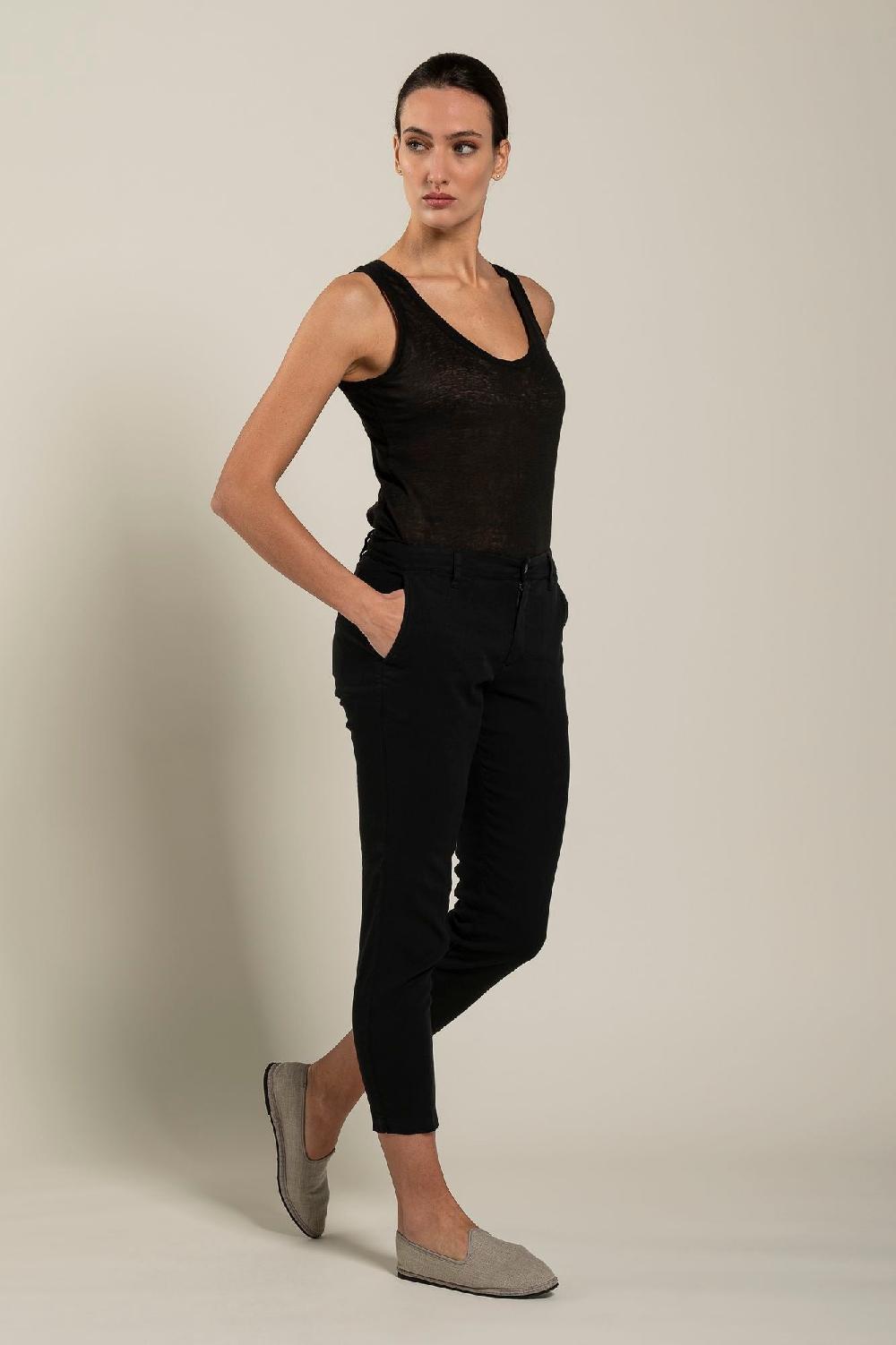 120% Lino Woman Slim-Fit Pant Qualità Garantita