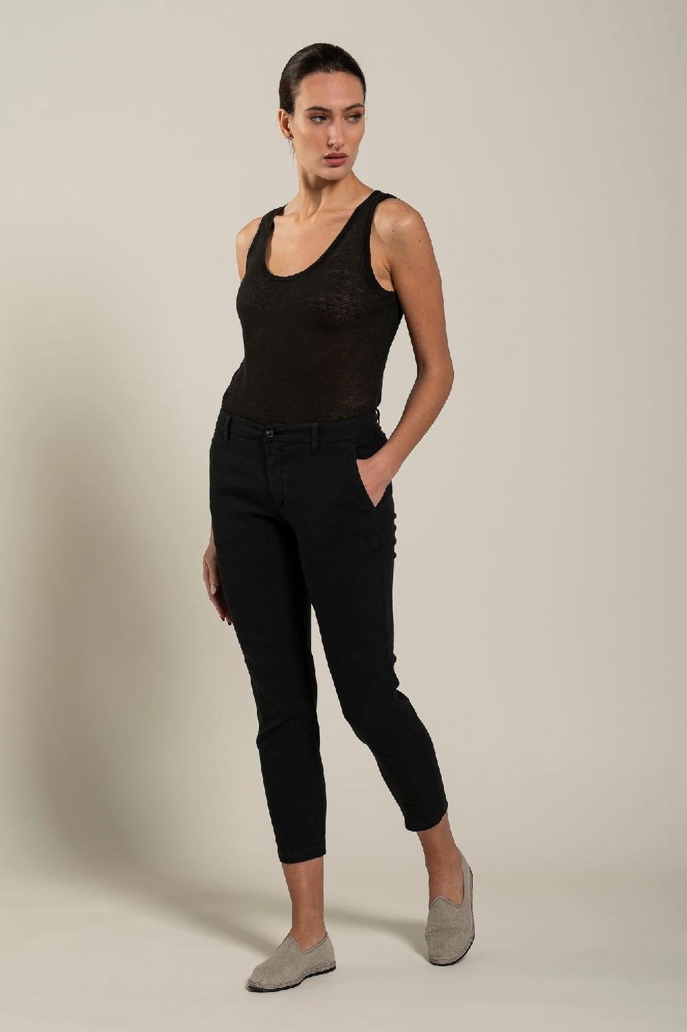 120% Lino Woman Slim-Fit Pant Qualità Garantita