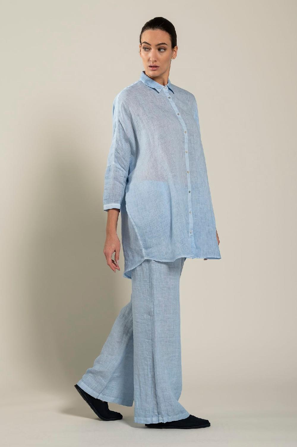 120% Lino Oversized Long Shirt Promozione Limitata