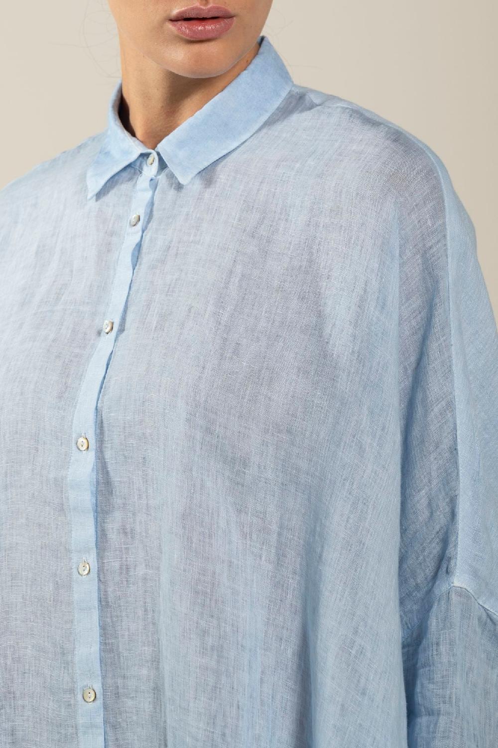 120% Lino Oversized Long Shirt Promozione Limitata