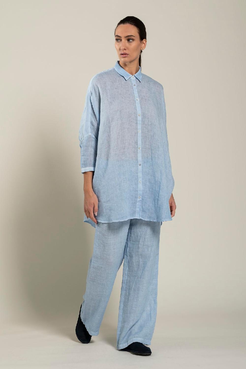 120% Lino Oversized Long Shirt Promozione Limitata