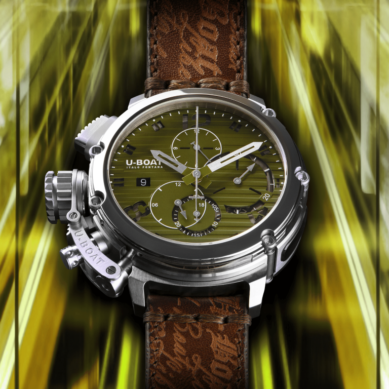 U Boat CHIMERA 46MM CHRONO SS VERDE Promozione