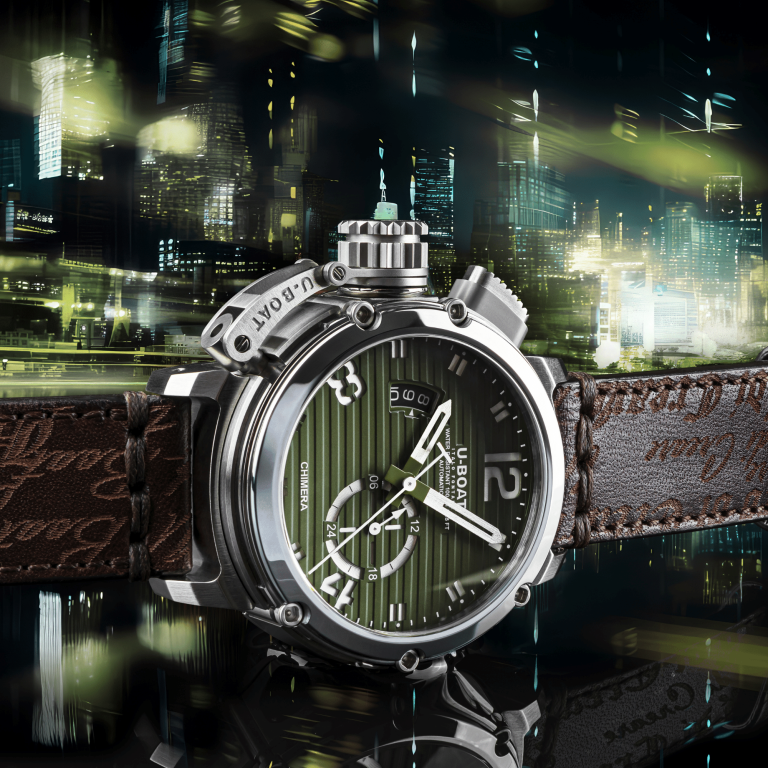 U Boat CHIMERA 46MM SS VERDE Spedizione Gratuita