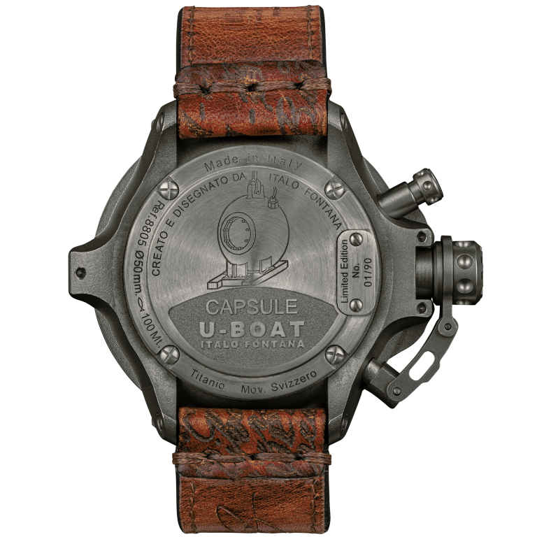 U Boat CAPSULE 50MM TITANIUM BK BE Consegna Veloce