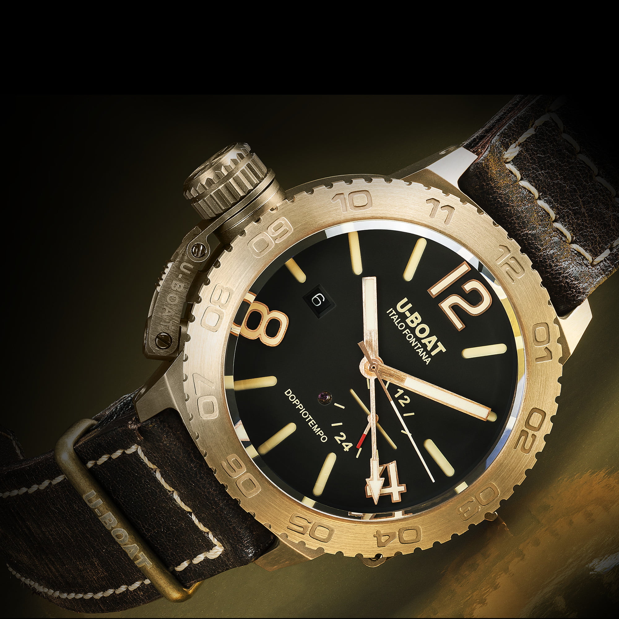 U Boat DOPPIOTEMPO 46MM BRONZO BR Vendita Calda