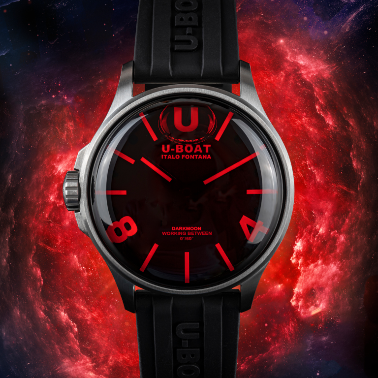 U Boat DARKMOON 40 MM SS RED GLASS Spedizione Gratuita